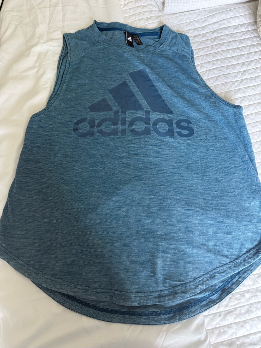 adidas women’s Blue Sleeveless Training Tank.